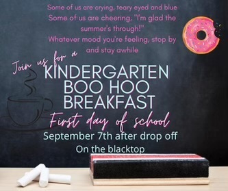 Kindergarten Breakfast Flyer for all JFG K families