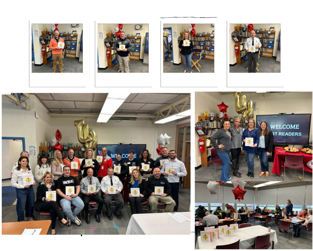 So grateful to have welcomed Dr. Lou DiLiseo, BC Supt., Capt. Jennings, from the BC Pros Office, BOE and town council members, our local police officers, and first responders joined our students in celebration of our Read-A-Thon! A HUGE thank you to our PSO!