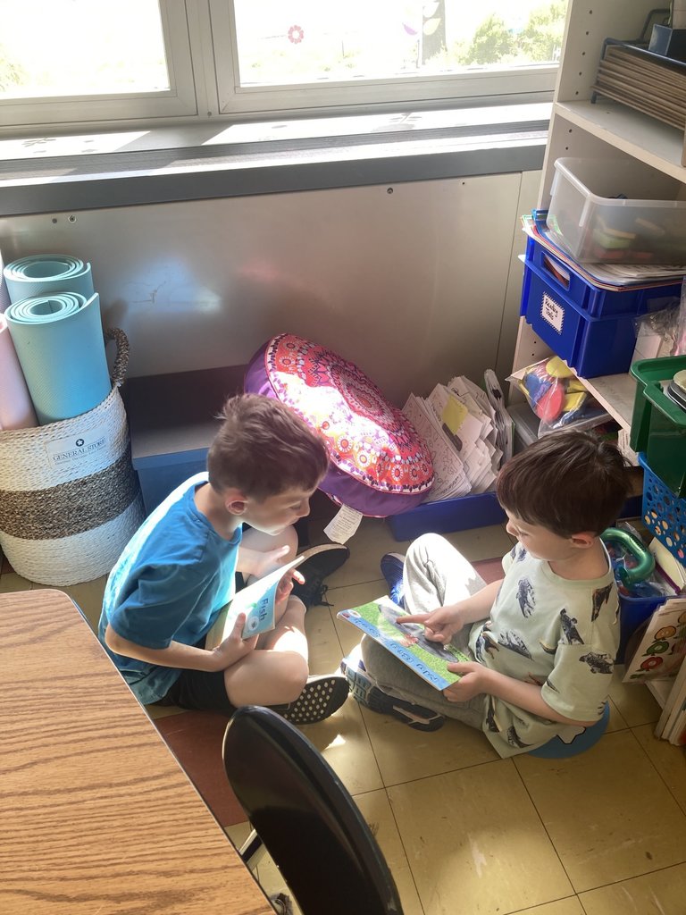 Our students become avid readers by having in-school "play dates!" They were paired with their reading buddies and "played school" working on reading fluency and comprehension! It's all about creative and positive experiences! #JustFocusonGrowing