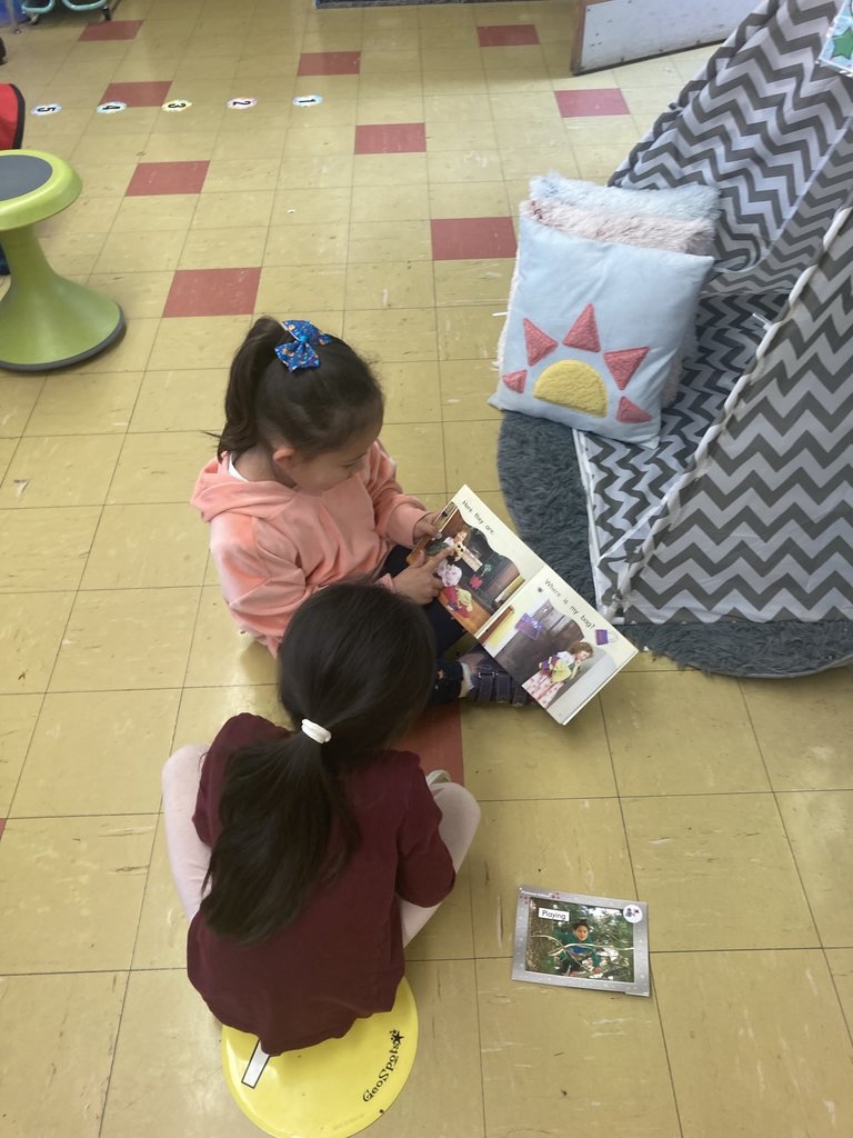 Our students become avid readers by having in-school "play dates!" They were paired with their reading buddies and "played school" working on reading fluency and comprehension! It's all about creative and positive experiences! #JustFocusonGrowing