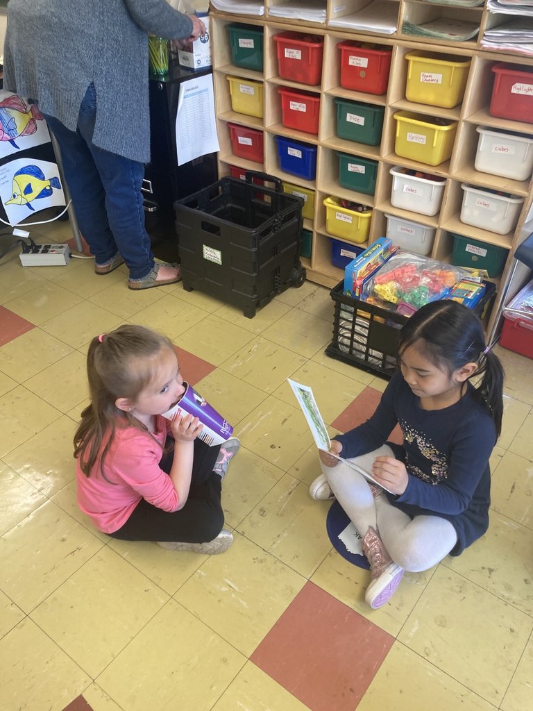 Our students become avid readers by having in-school "play dates!" They were paired with their reading buddies and "played school" working on reading fluency and comprehension! It's all about creative and positive experiences! #JustFocusonGrowing