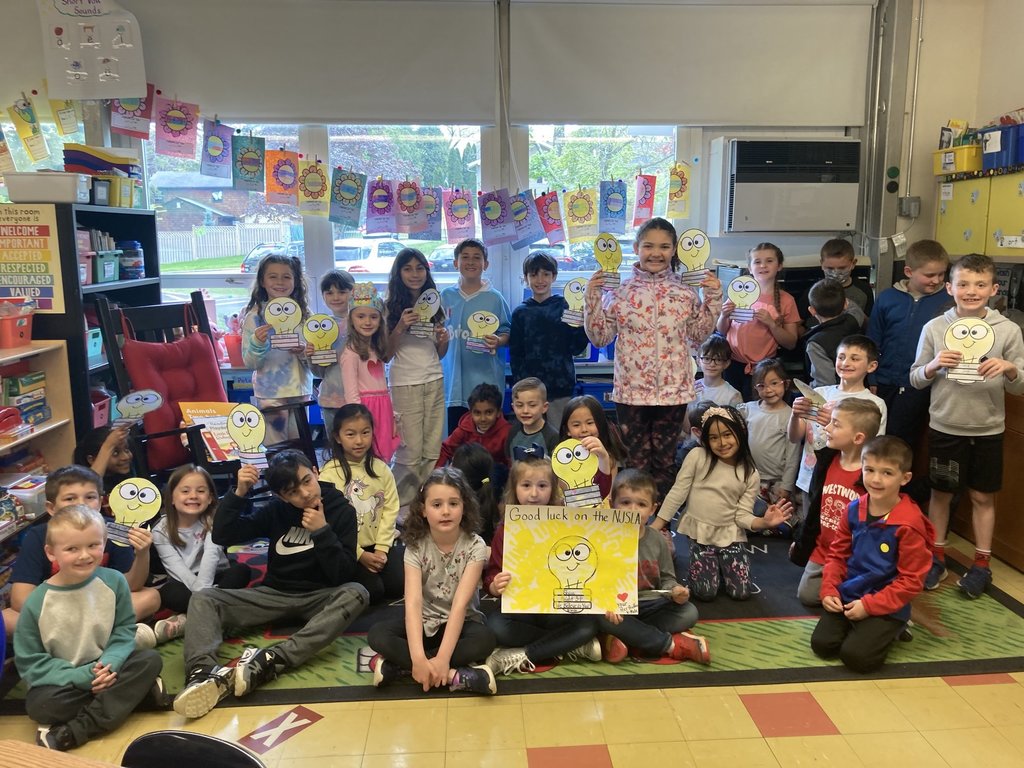 Our kindergarten students made sure to wish their 3rd-grade buddies love and luck on the NJSLA! Our friends have really grown this year so it's their time to GLOW! #JustFocusonGrowing